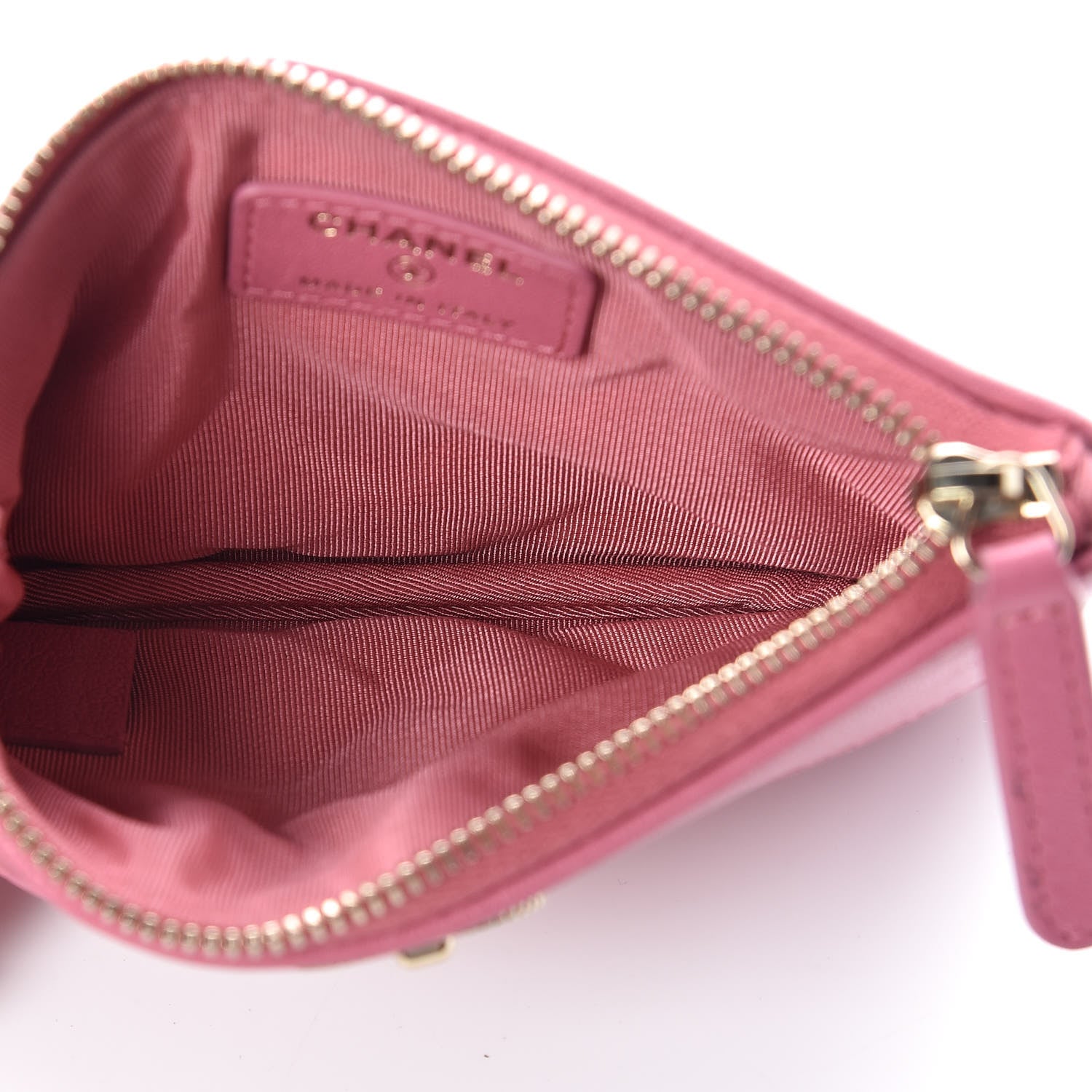 Chanel Sheepskin Quilted Small Vintage Mademoiselle Cosmetic Case Dark Pink 5 of 7