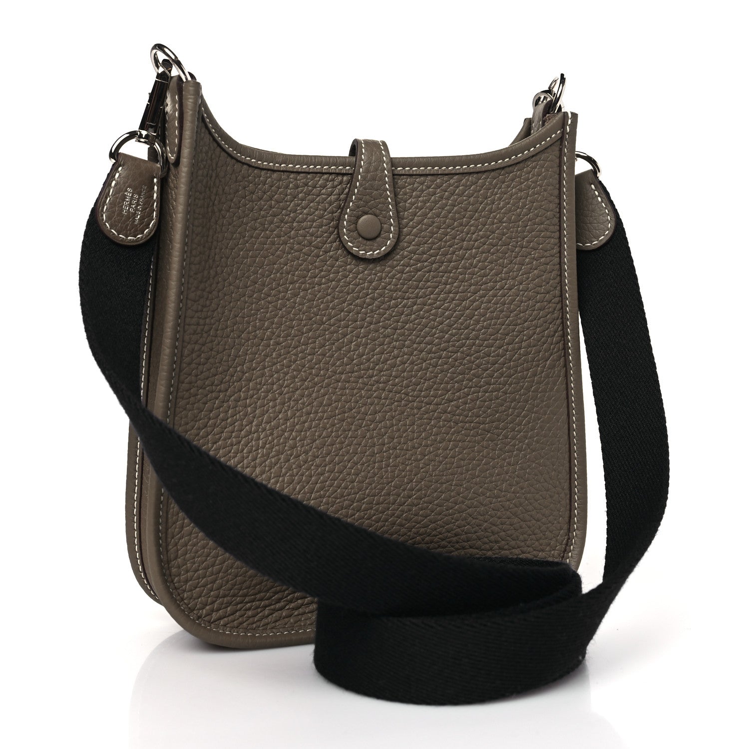 Hermes Taurillon Clemence Amazone Evelyne TPM Etoupe Bleu Indigo 3 of 10