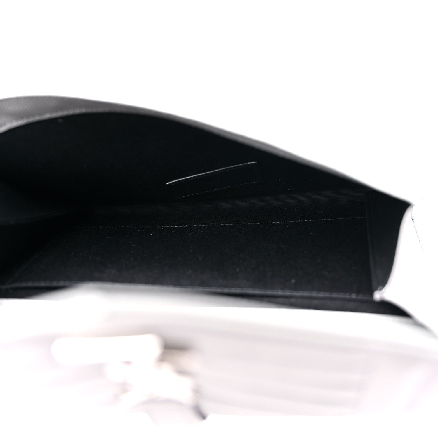 Saint Laurent Grain De Poudre Textured Mixed Matelasse Triquilt Monogram Clutch Storm 5 of 10