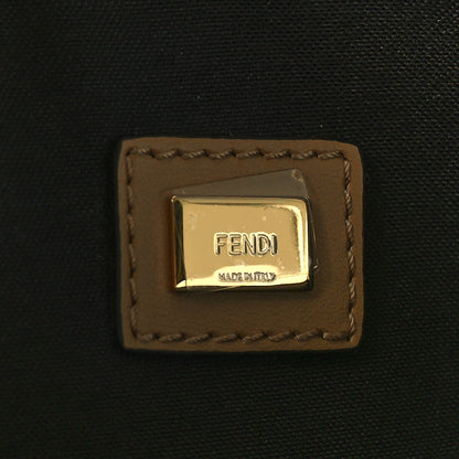 Fendi Vitello King Logo Embossed Large Flat Pouch Miele Scuro 5 of 7