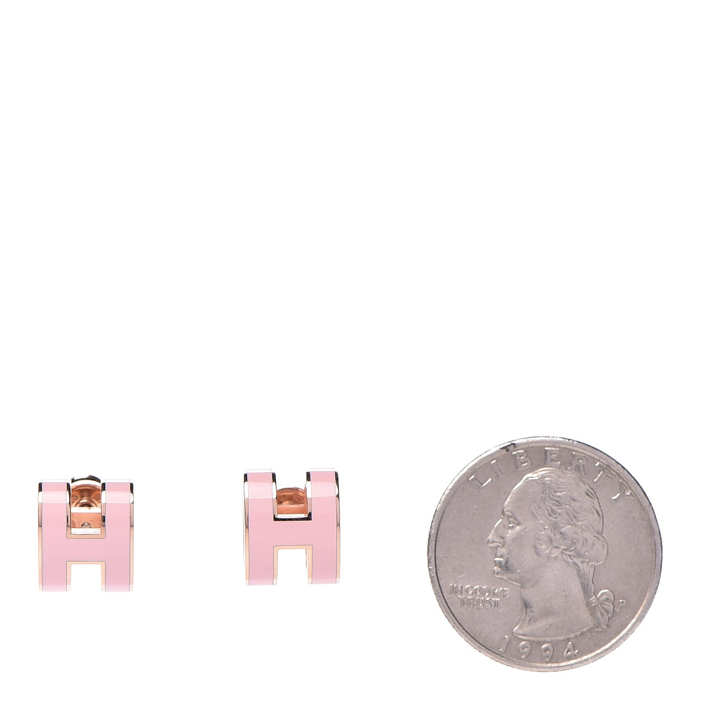Rose Gold Lacquered Pop H Earrings Rose Dragee