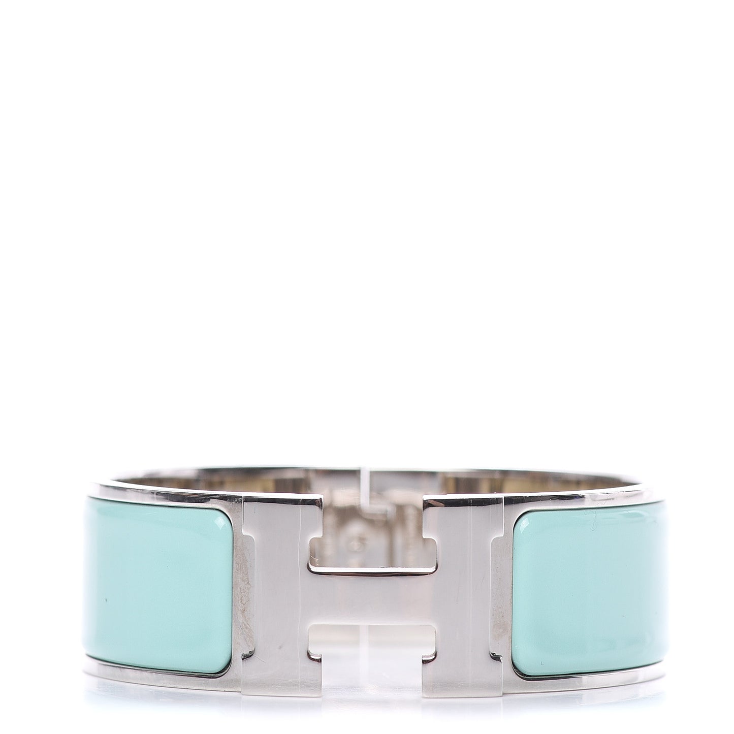 Enamel Wide Clic Clac H Bracelet PM Lagon