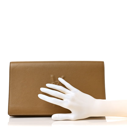 Saint Laurent Goatskin Large Belle De Jour Clutch Beige 2 of 9