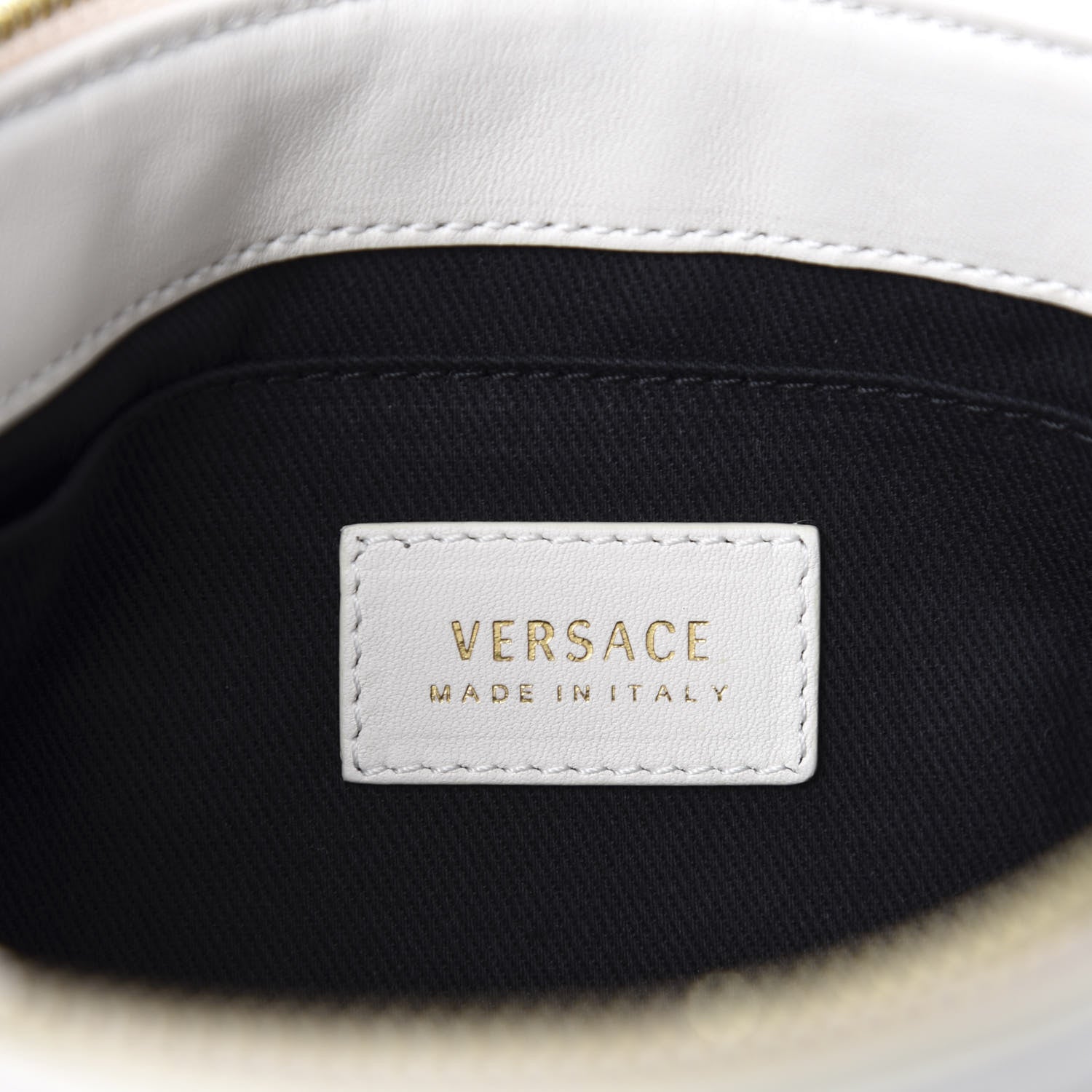 Versace Nappa Barocco Quilted Vanitas Chain Crossbody Bag White 8 of 10