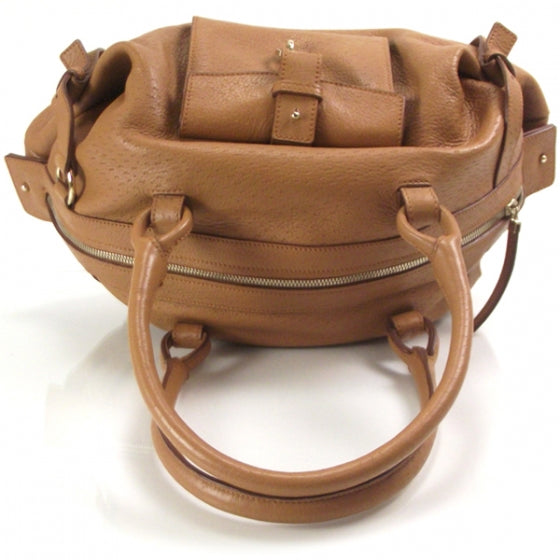 SALVATOREFERRAGAMOLeatherSatchelCaramel