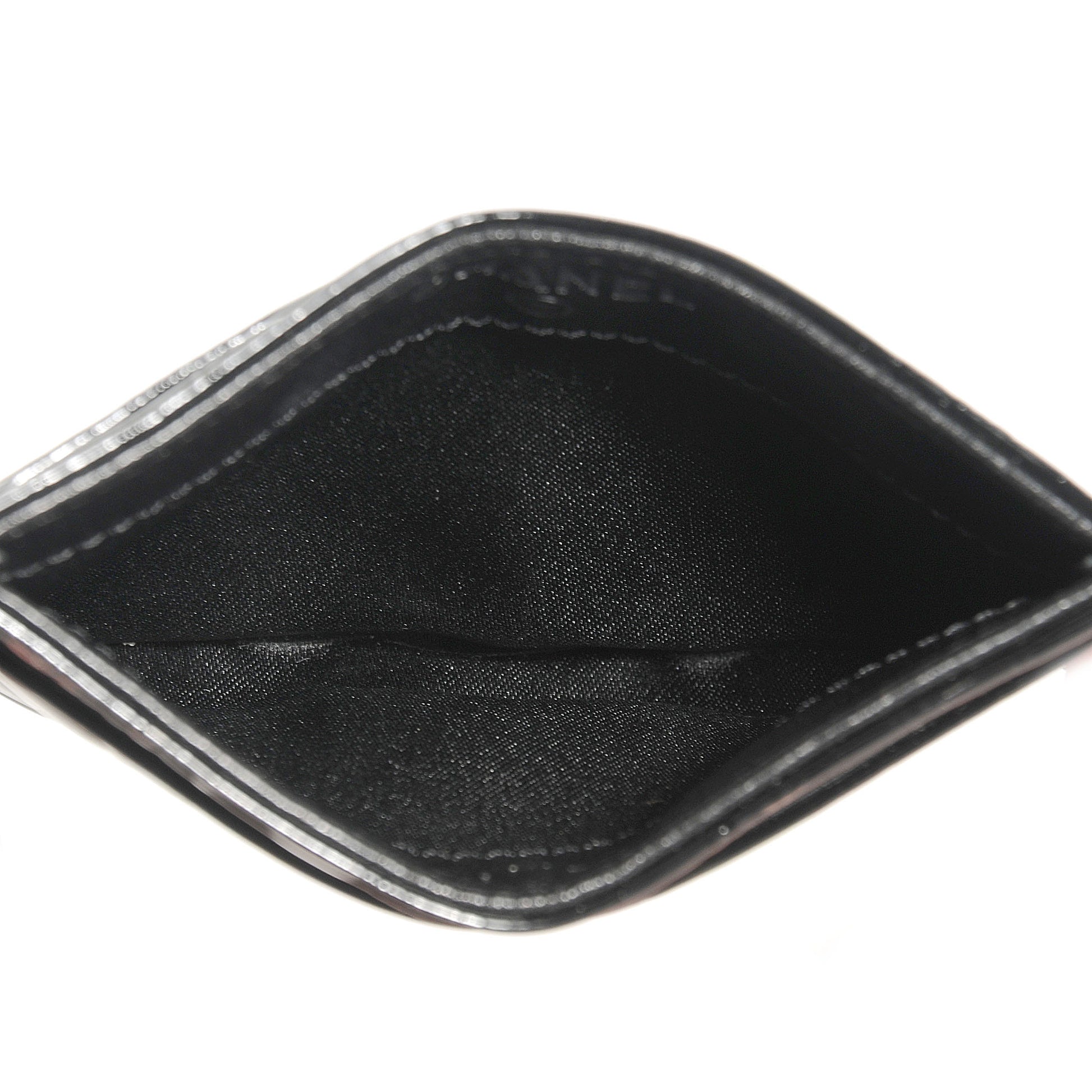 Chanel Patent Lucky Symbols Card Holder Case Black 6 of 9
