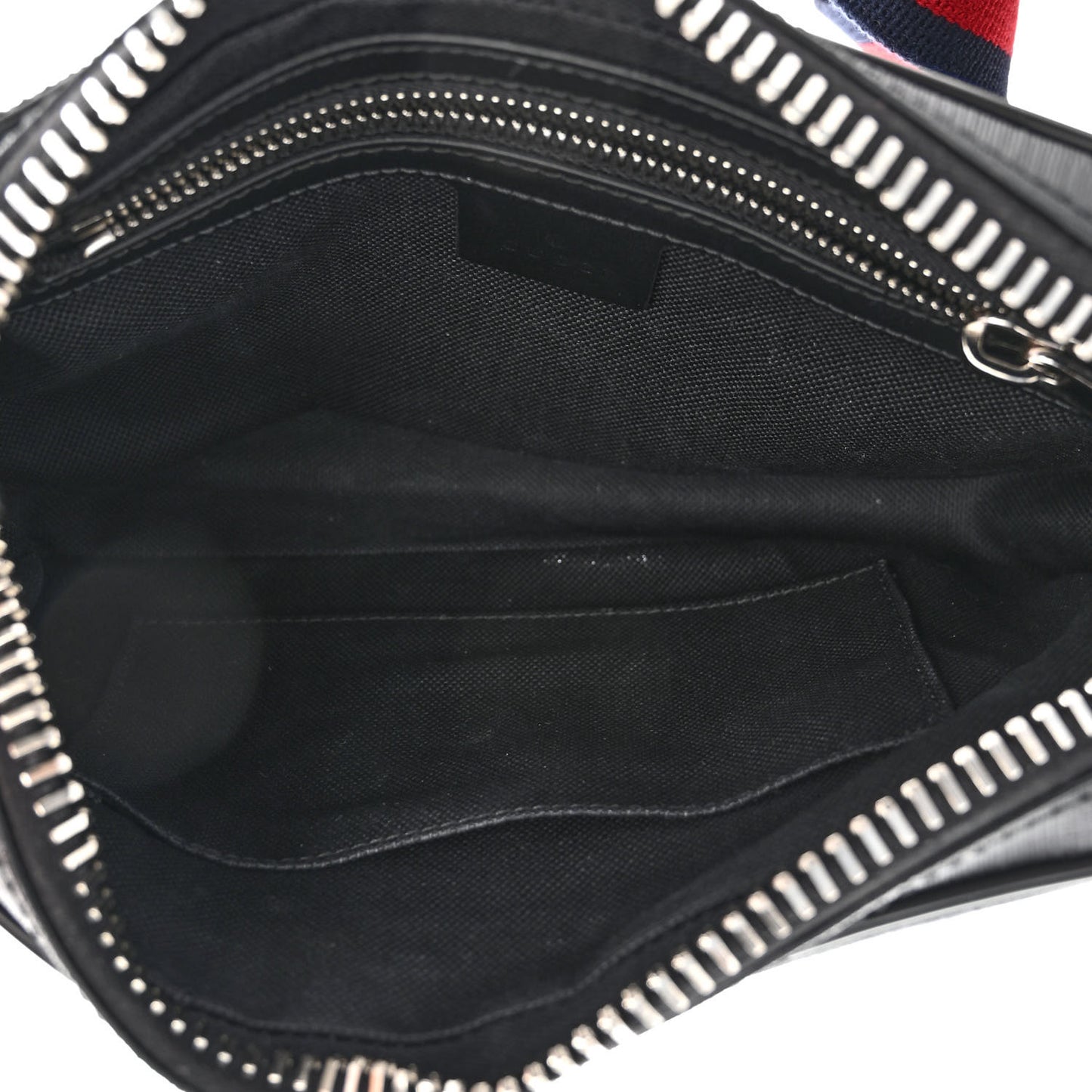 Soft GG Supreme Monogram Web Belt Bag Black Grey