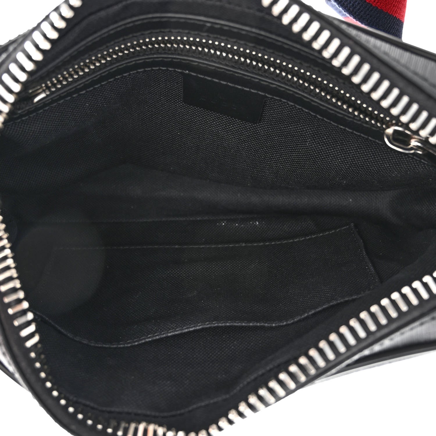 Gucci Soft GG Supreme Monogram Web Belt Bag Black Grey 5 of 12