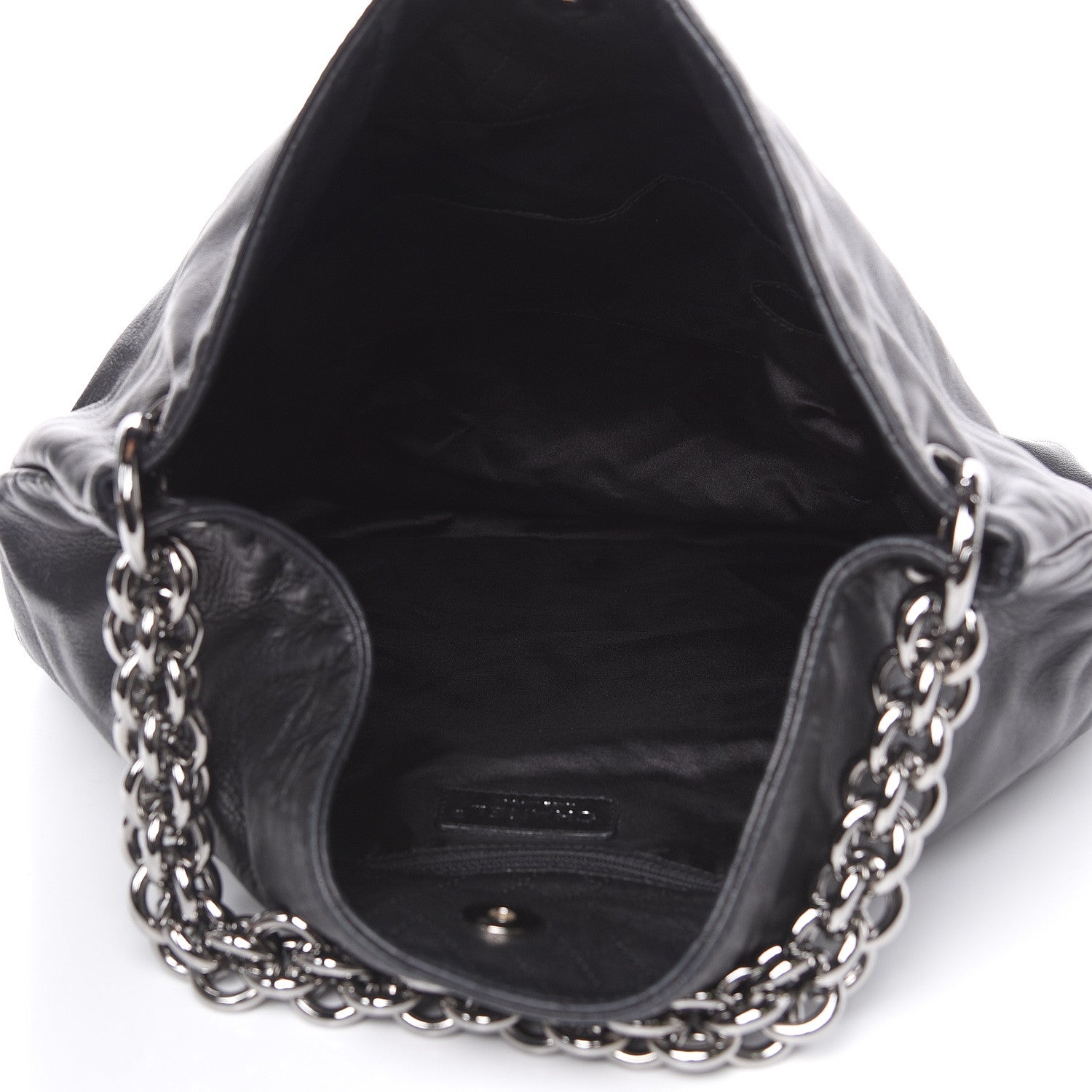 Chanel Lambskin Large Soft and Chain Hobo Black 5 of 10