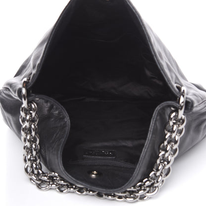 Chanel Lambskin Large Soft and Chain Hobo Black 5 of 10