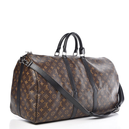 Louis Vuitton Monogram Macassar Keepall Bandouliere 55 3 of 15