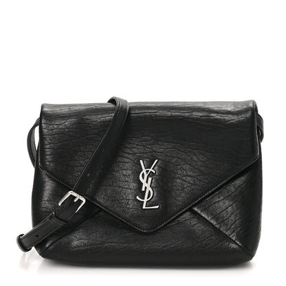 Saint Laurent Lambskin Cassandre Envelope Messenger Black 1 of 10
