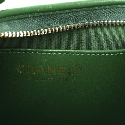 Chanel Shiny Crumpled Lambskin Quilted Small CC Funky Town Hobo Green 6 of 11