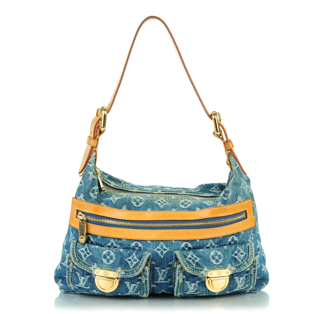 Monogram Denim Baggy PM Blue