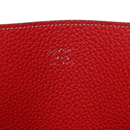 Moynat Taurillon Blush Calfskin Reversible Tote Ocean Red 9 of 18