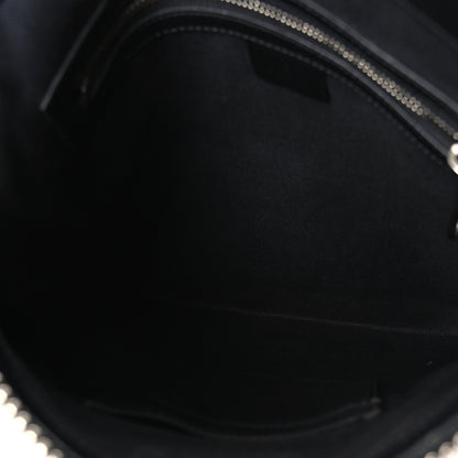Gucci GG Supreme Monogram Appia Calfskin Web Flat Messenger Bag Black Grey 5 of 12