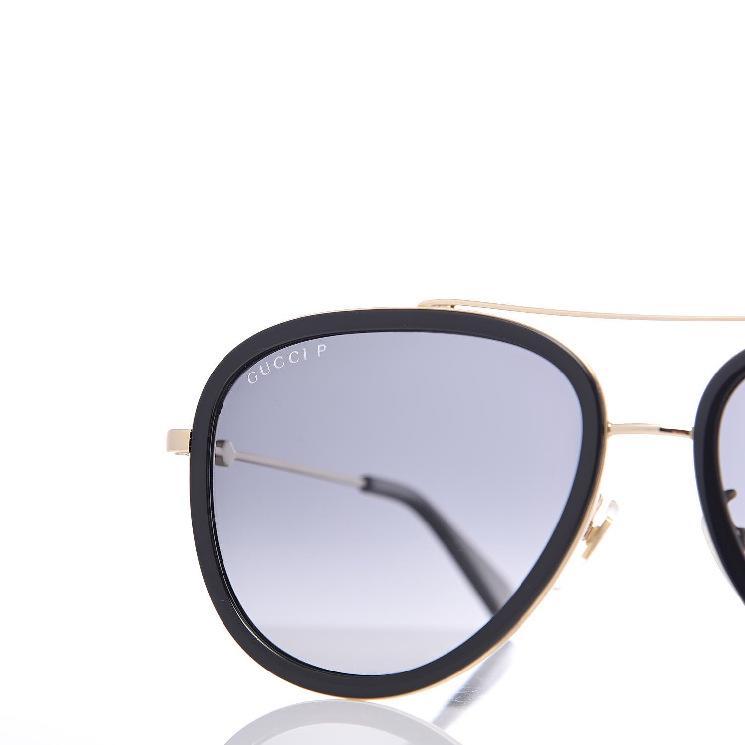 Gucci Aviator Sunglasses GG0062S Black Gold 7 of 8