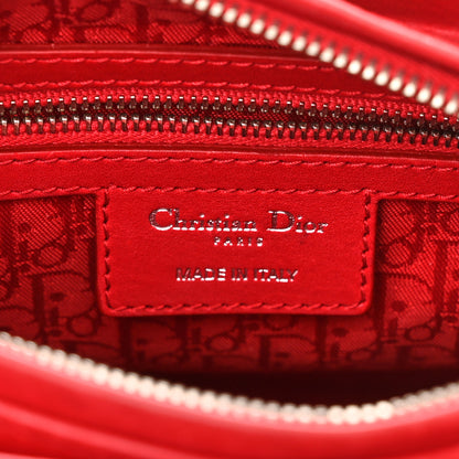 Christian Dior Lambskin Cannage Medium Lady Dior Red 6 of 11