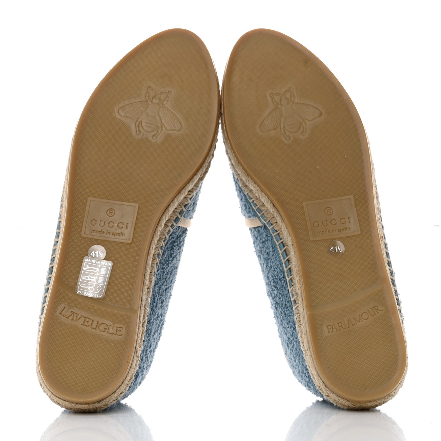 Terry Cloth Interlocking G Espadrilles 41.5 Sweet Blue Dusty White Beige