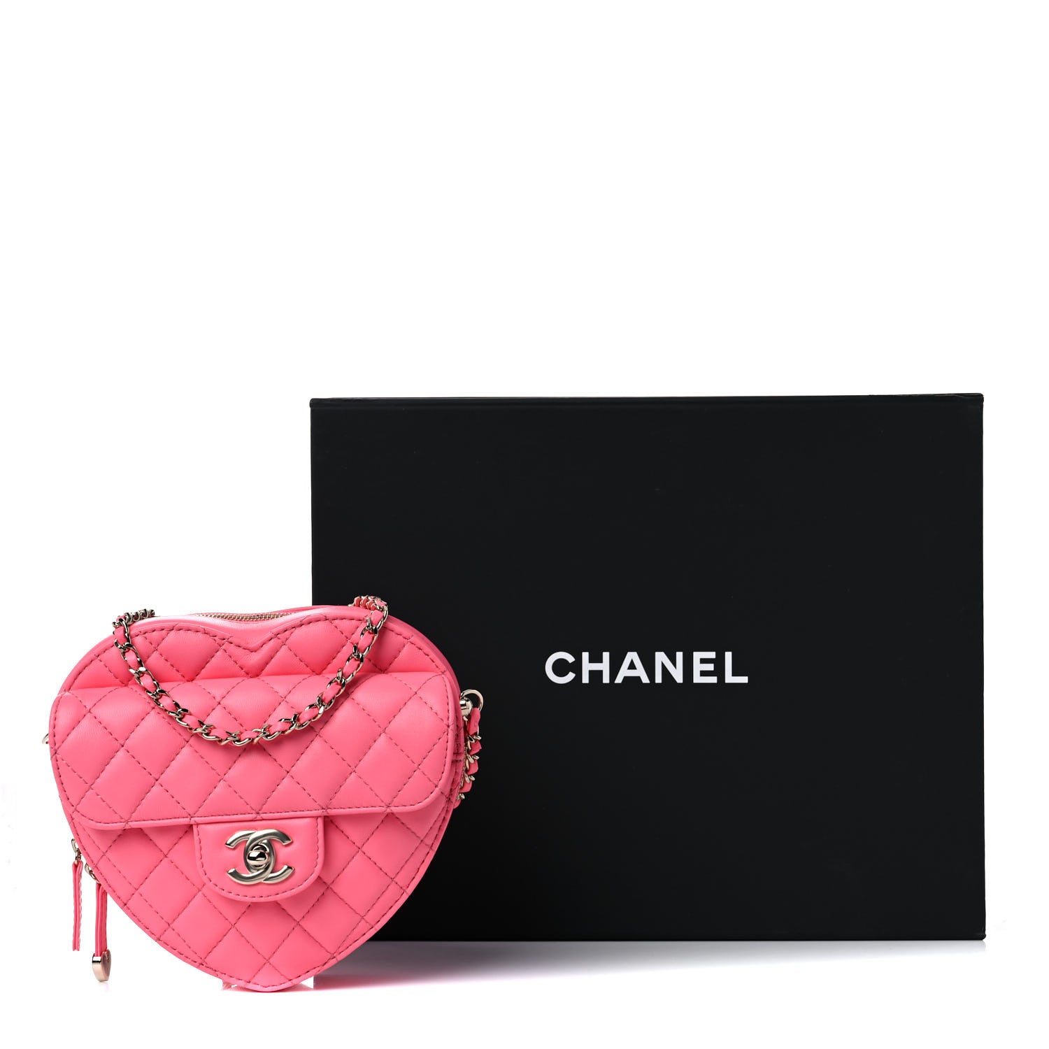 Chanel Lambskin Quilted CC In Love Heart Bag Pink 10 of 10