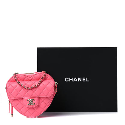 Chanel Lambskin Quilted CC In Love Heart Bag Pink 10 of 10