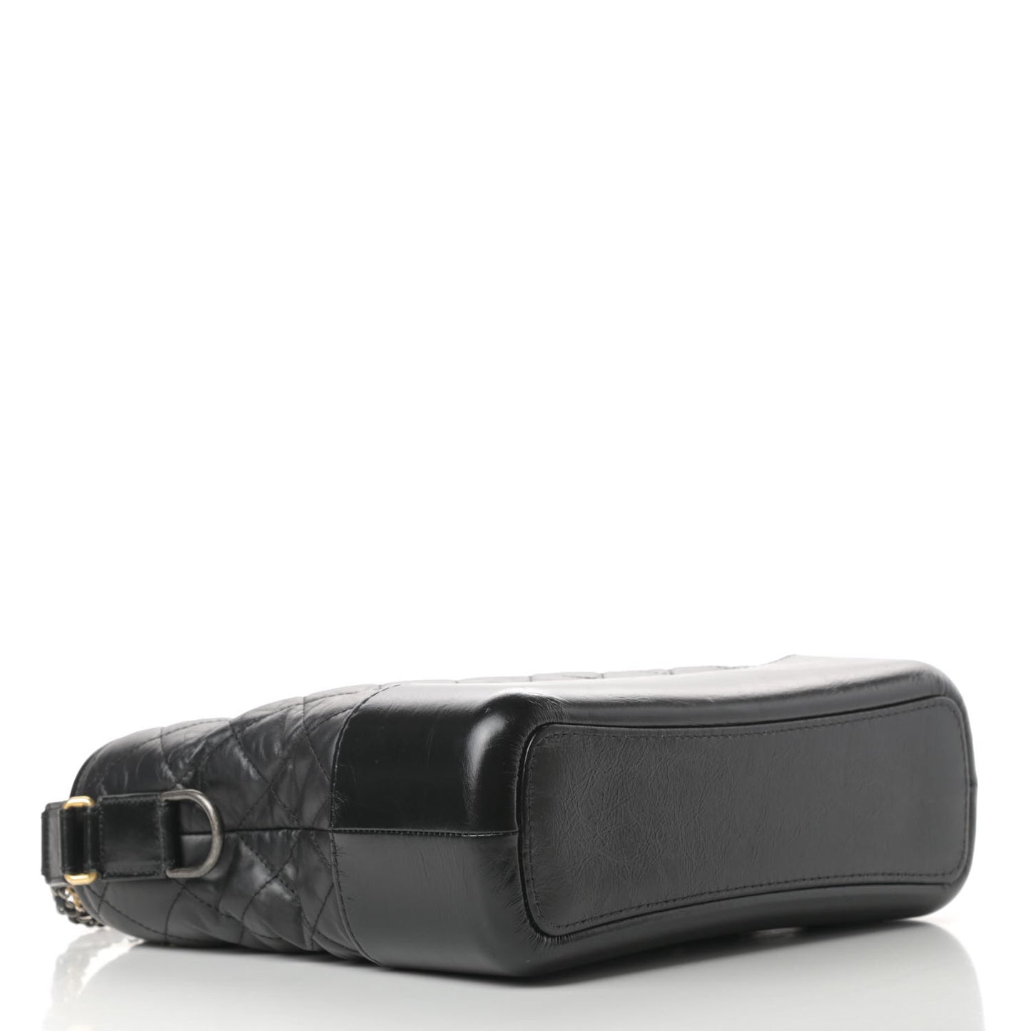 Aged Calfskin Quilted Medium Gabrielle Hobo Black