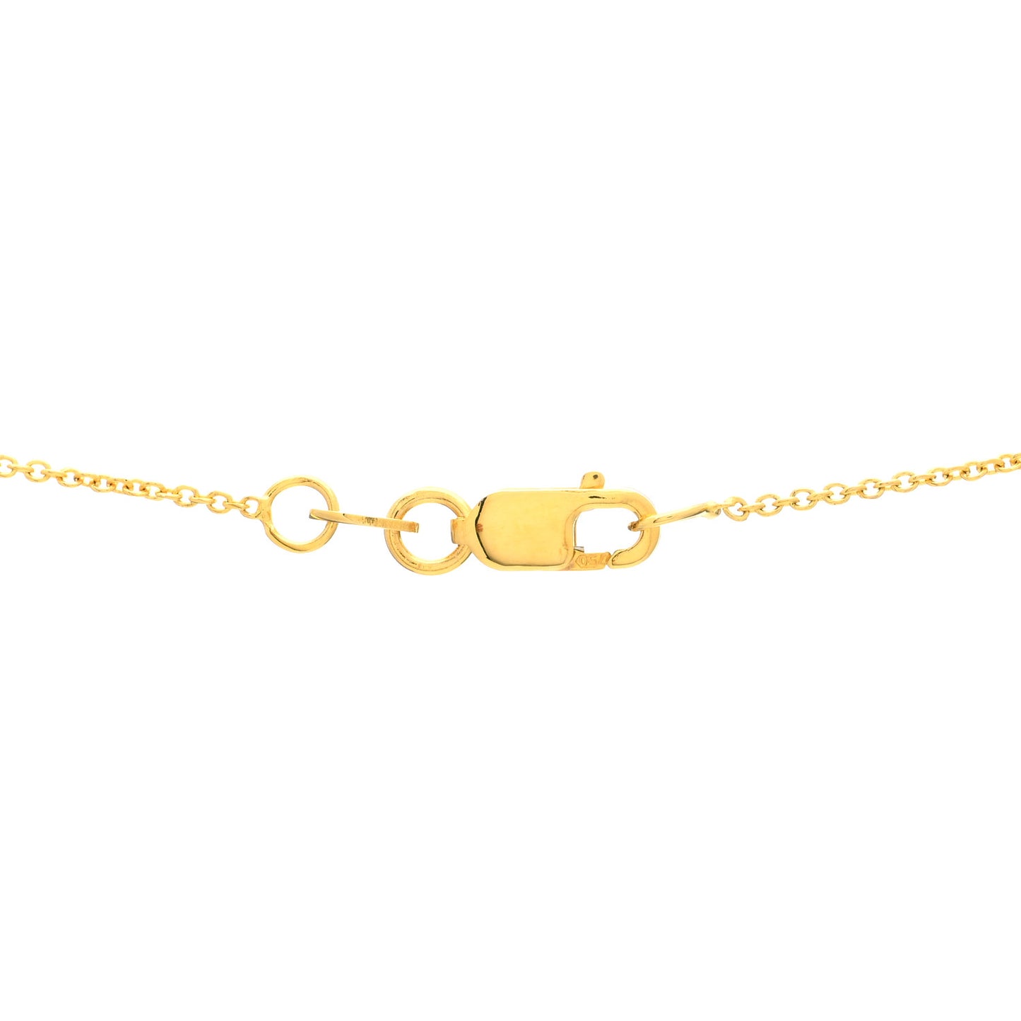 18K Yellow Gold Diamond Love Letter H Pendant Necklace