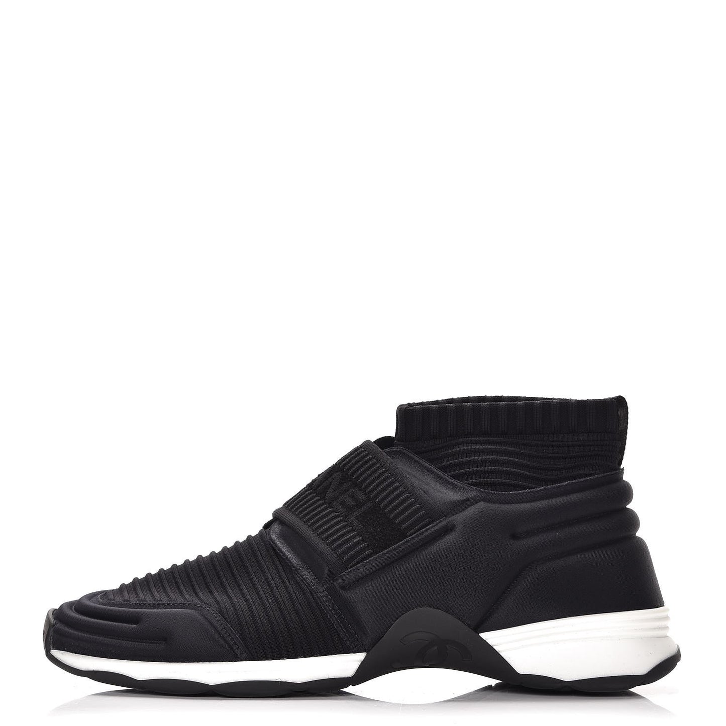 Stretch Fabric CC Sneakers 40 Black