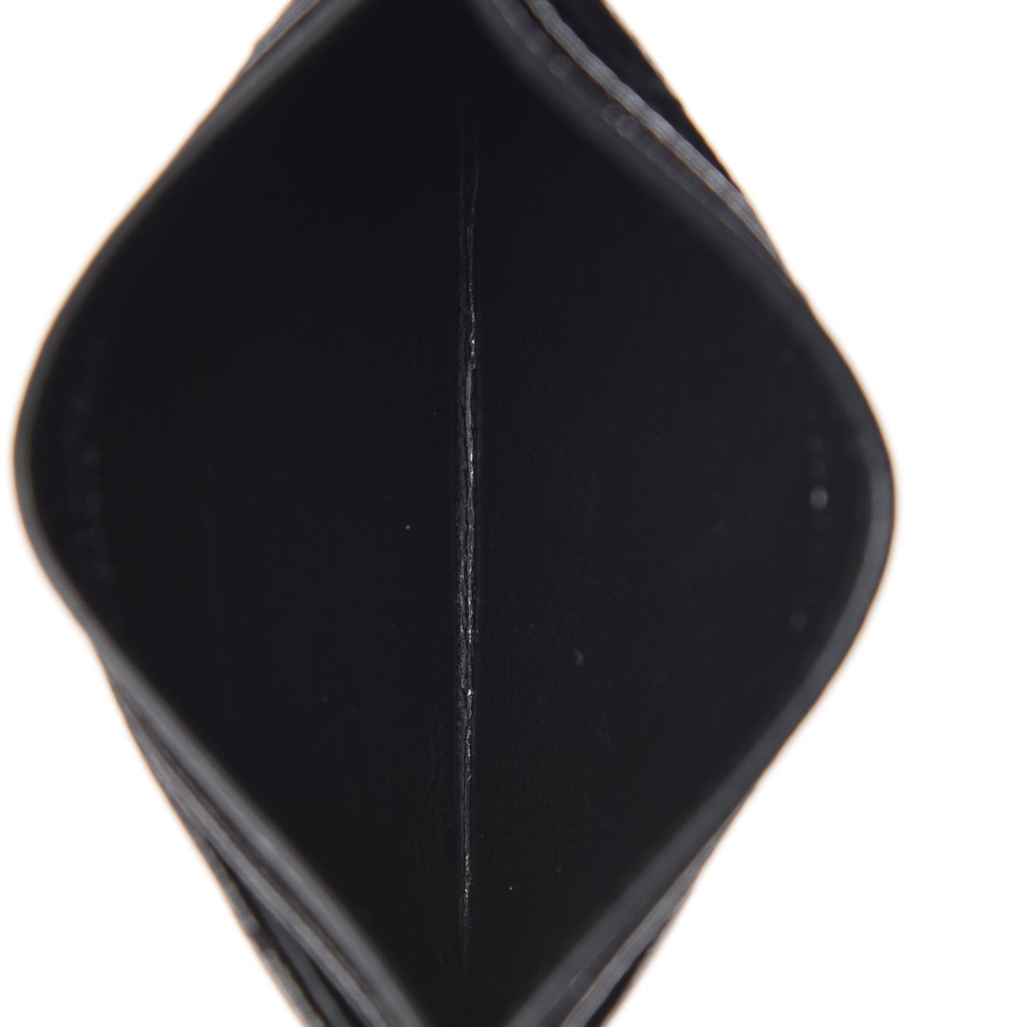 Grain De Poudre Matelasse Chevron Monogram Credit Card Case Black