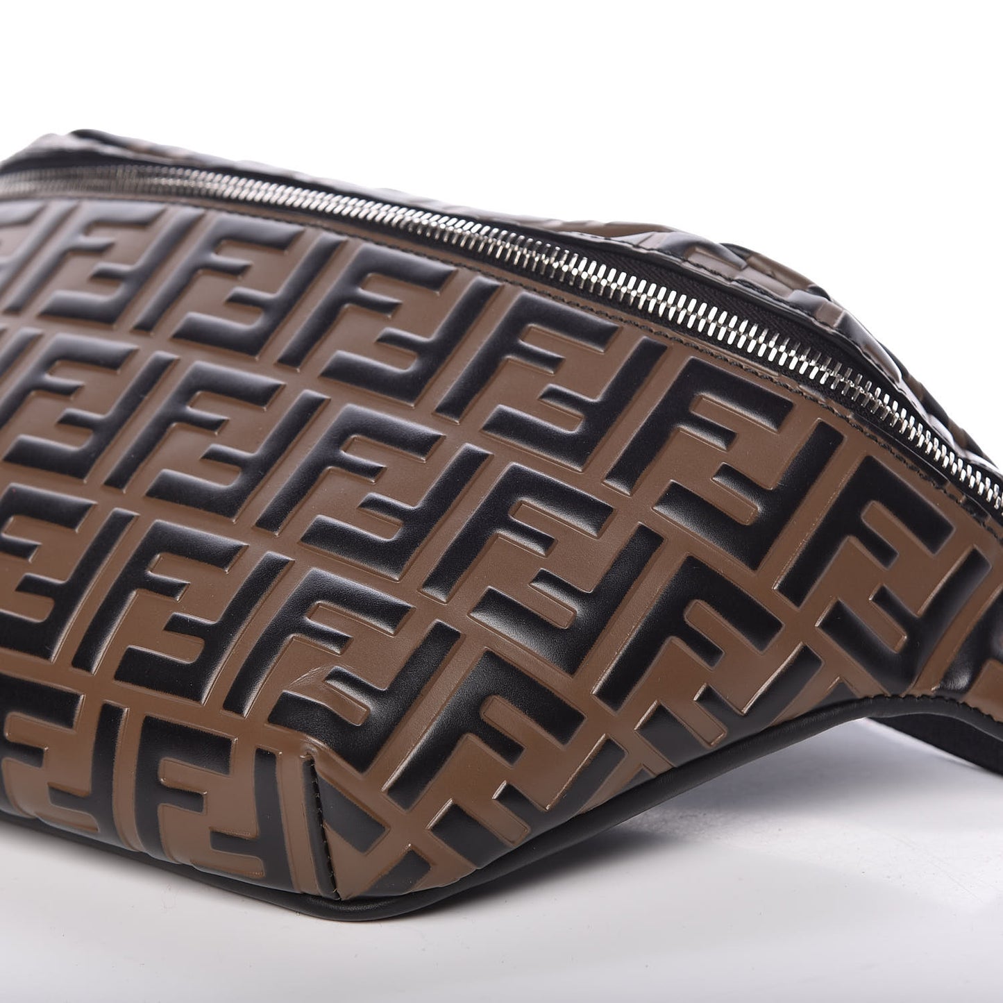 Vitello Century Bi-Color FF 1974 Embossed Belt Bag Maya Black