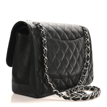 Chanel Caviar Quilted Jumbo Double Flap Black 3 of 10