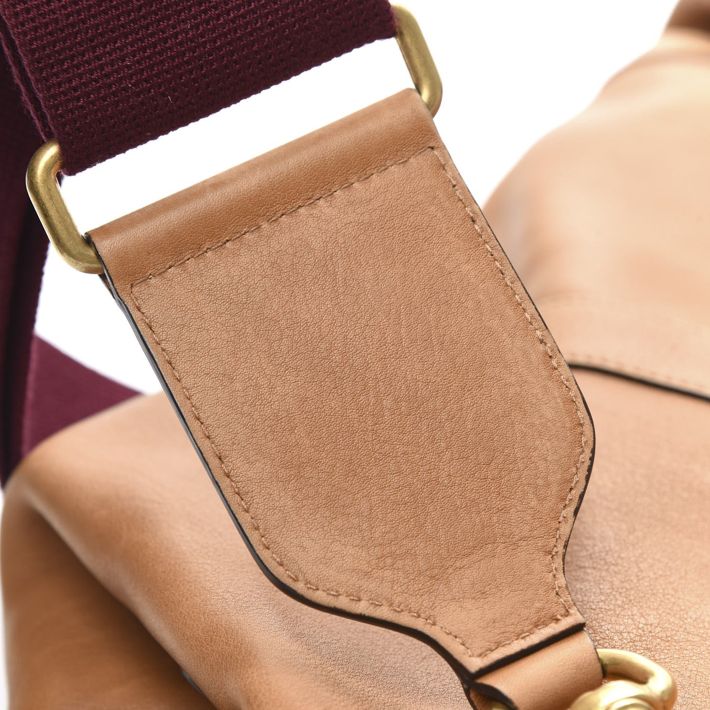 Soft Washed Calfskin Sling Duffle Biscotto