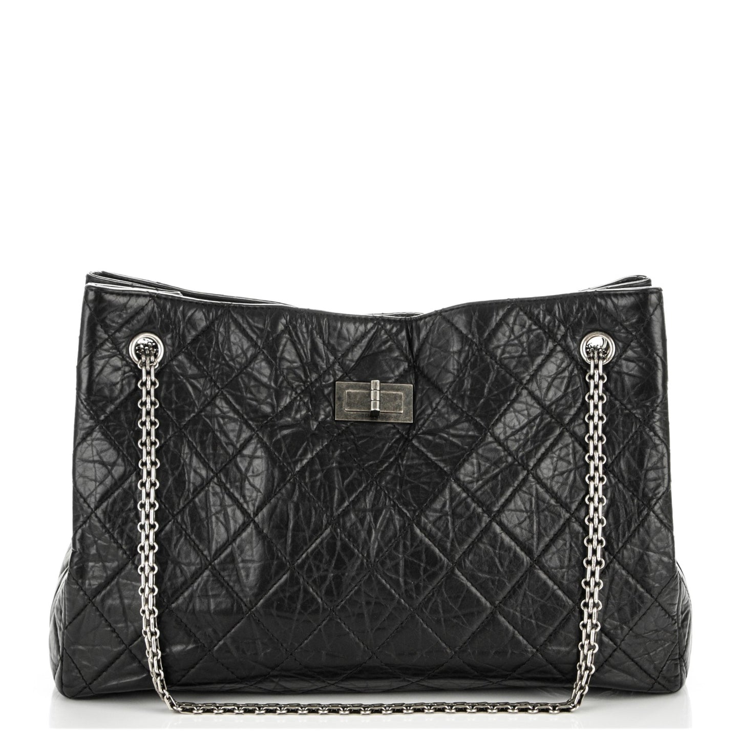 Aged Calfskin Reissue 2.55 Tote Black