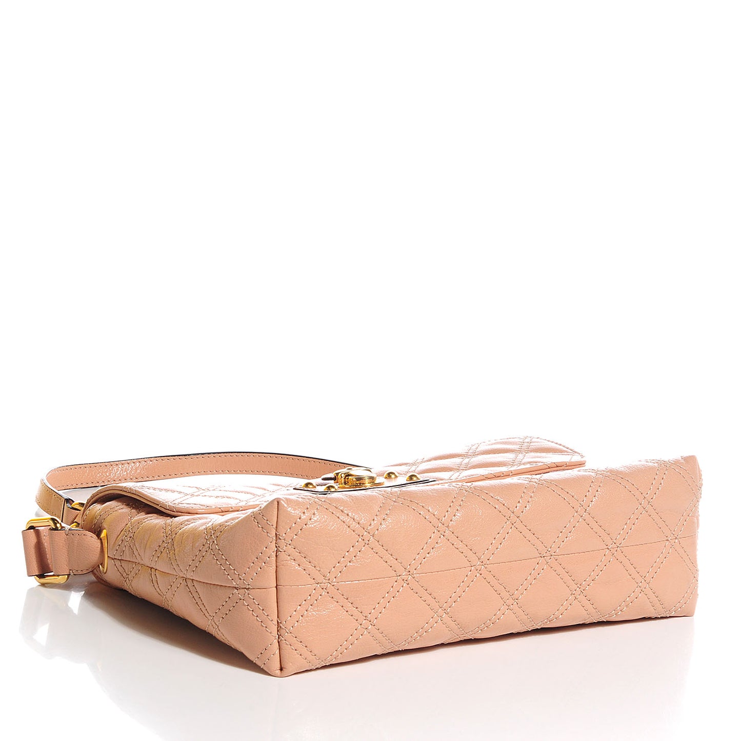 Lacquered Lambskin The Large Single Flap Blush