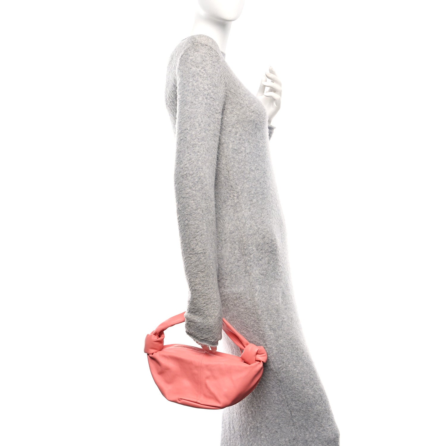 Bottega Veneta Calfskin Mini Double Knot Bag Peach 2 of 11