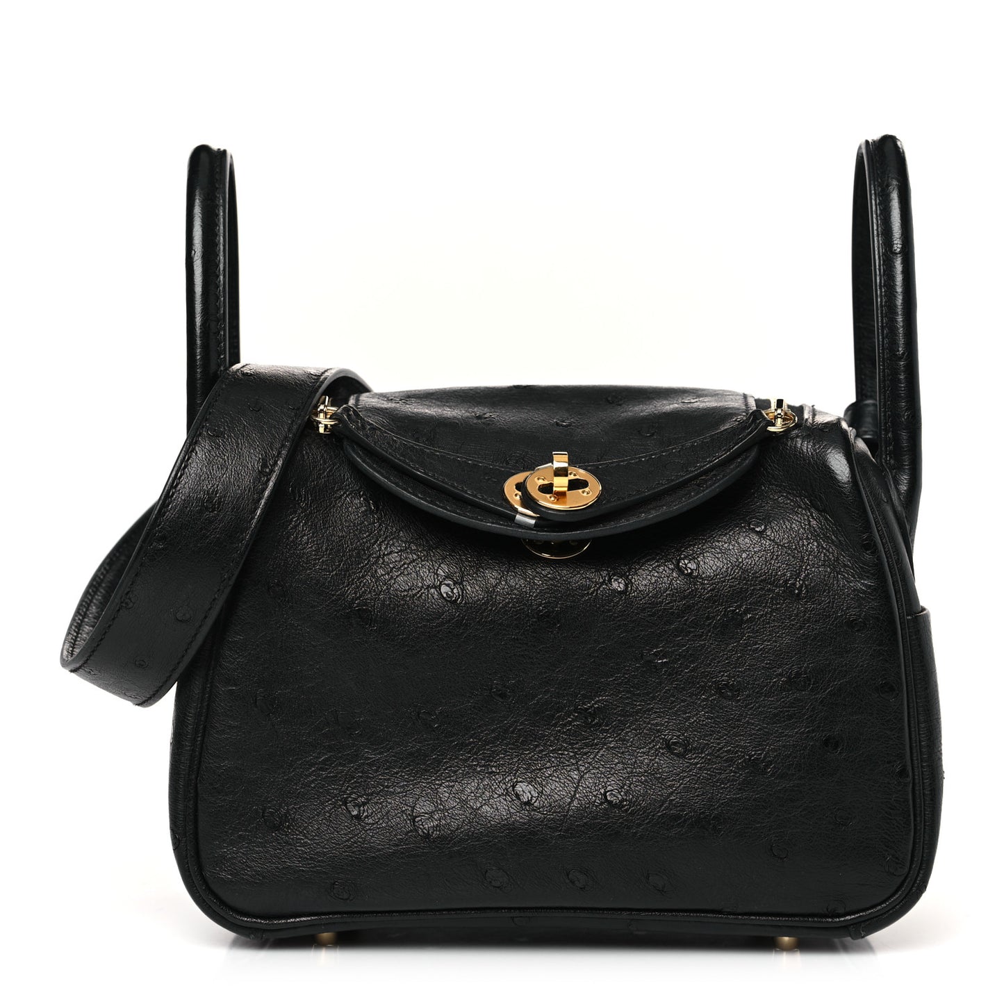 Ostrich Mini Lindy 20 Black