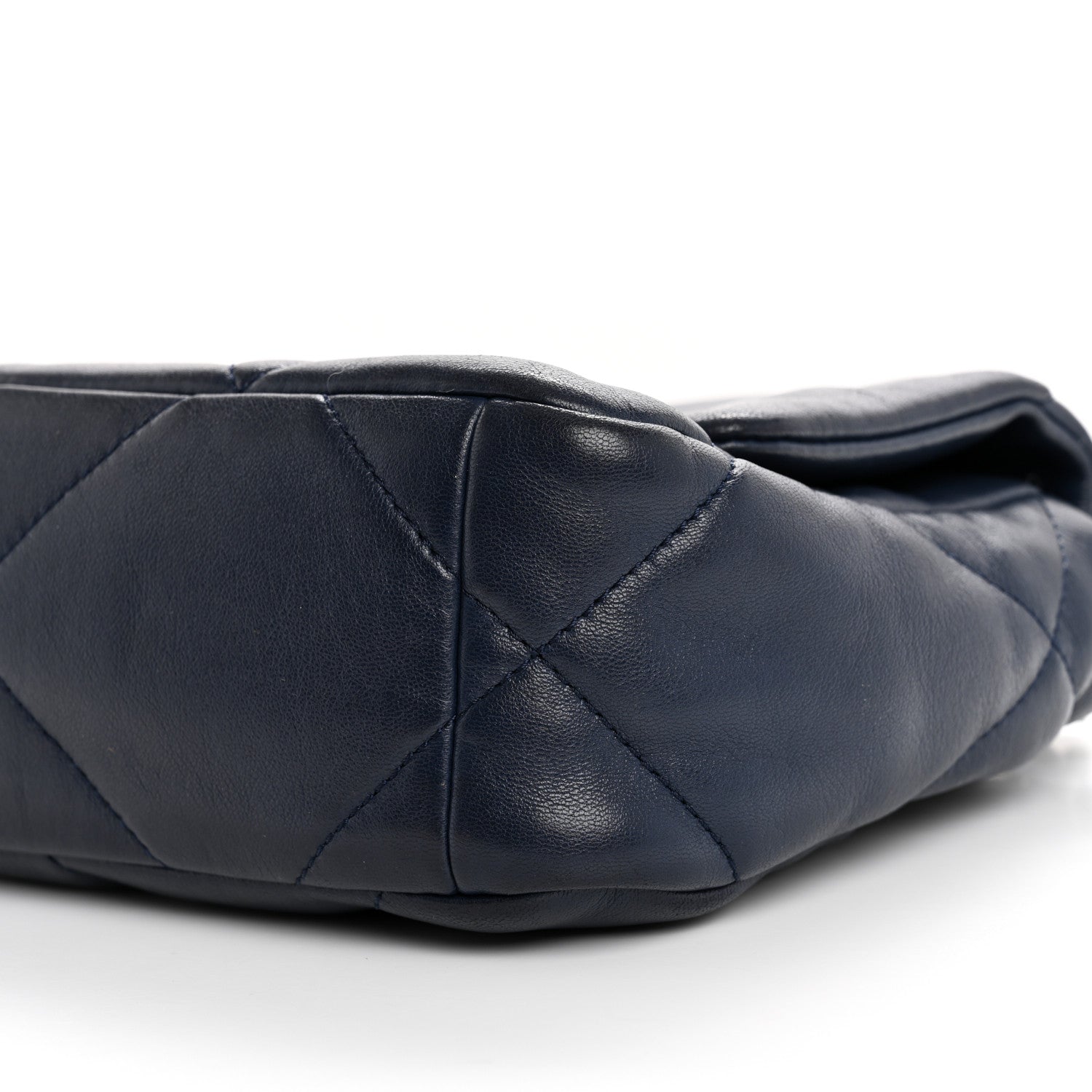 Chanel Goatskin Quilted Medium Chanel 19 Flap Navy Blue 10 of 10