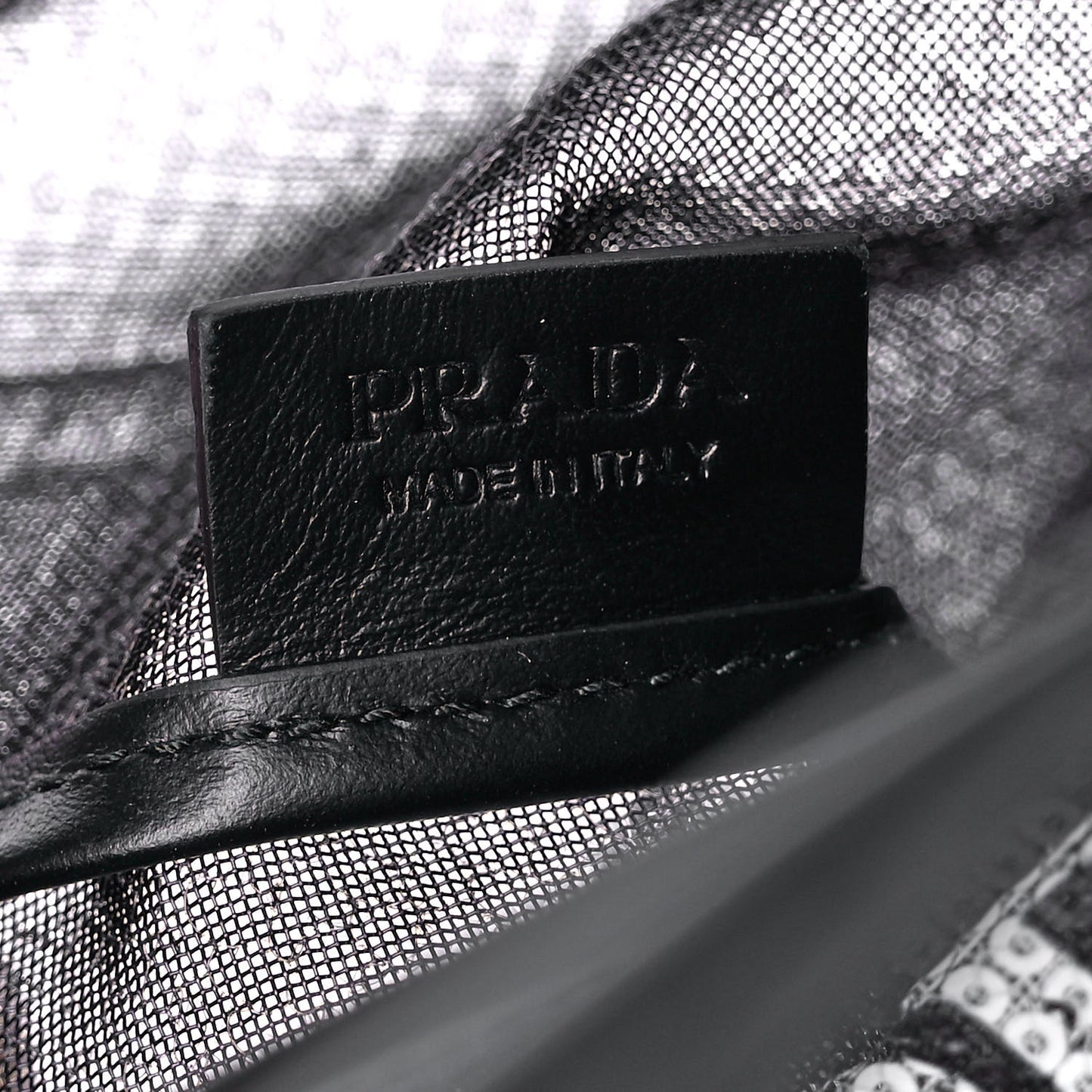 Sequin Mesh Small Tote Bag Black