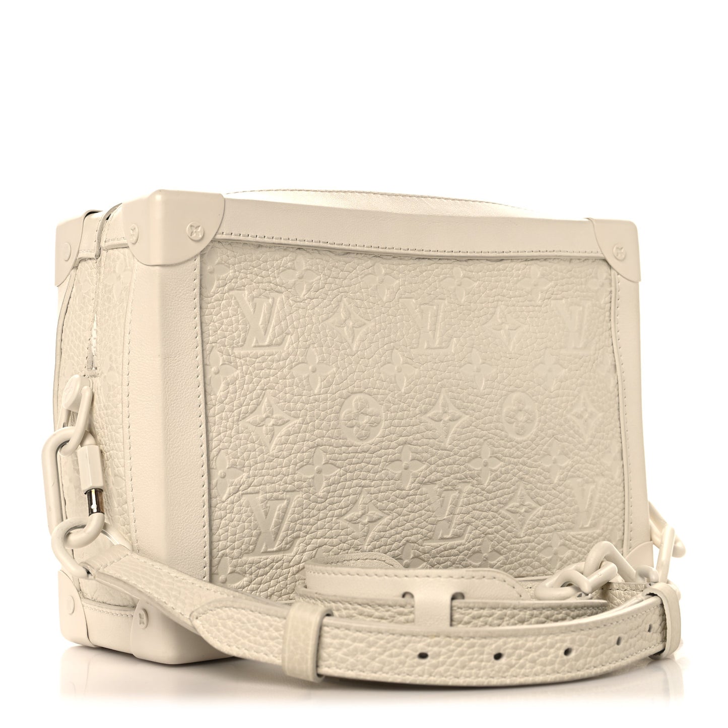 Taurillon Monogram Solar Ray Soft Trunk Powder White