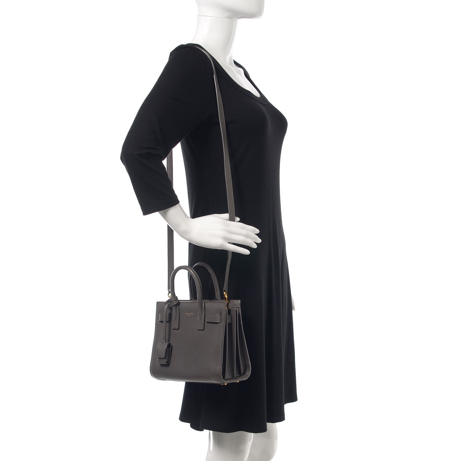 Saint Laurent Calfskin Nano Sac De Jour Fog 2 of 14