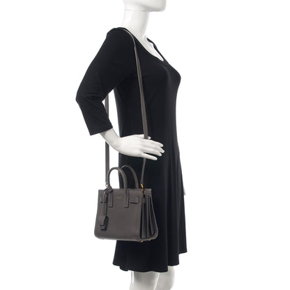 Saint Laurent Calfskin Nano Sac De Jour Fog 2 of 14