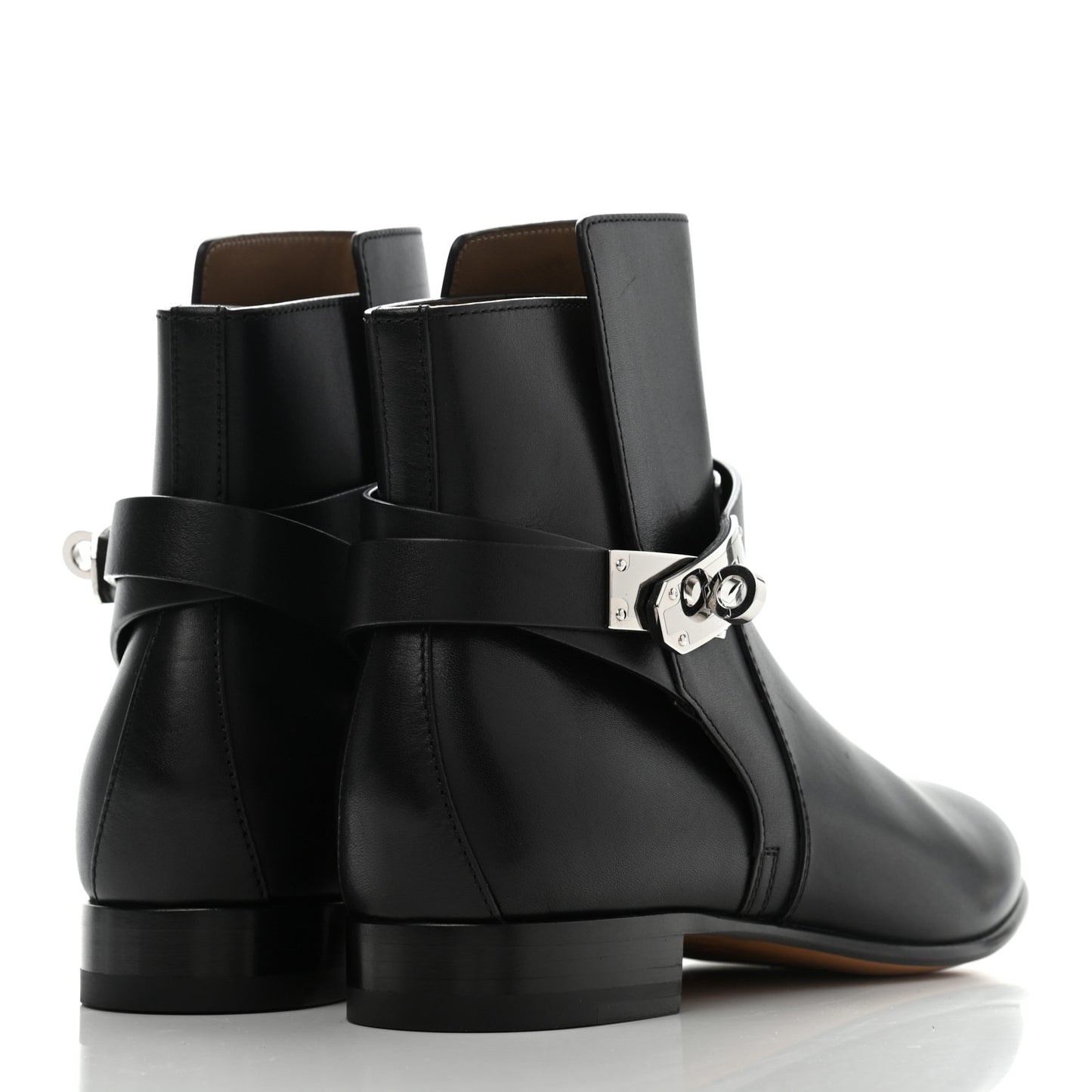 Calfskin Neo Low Boots 36.5 Black
