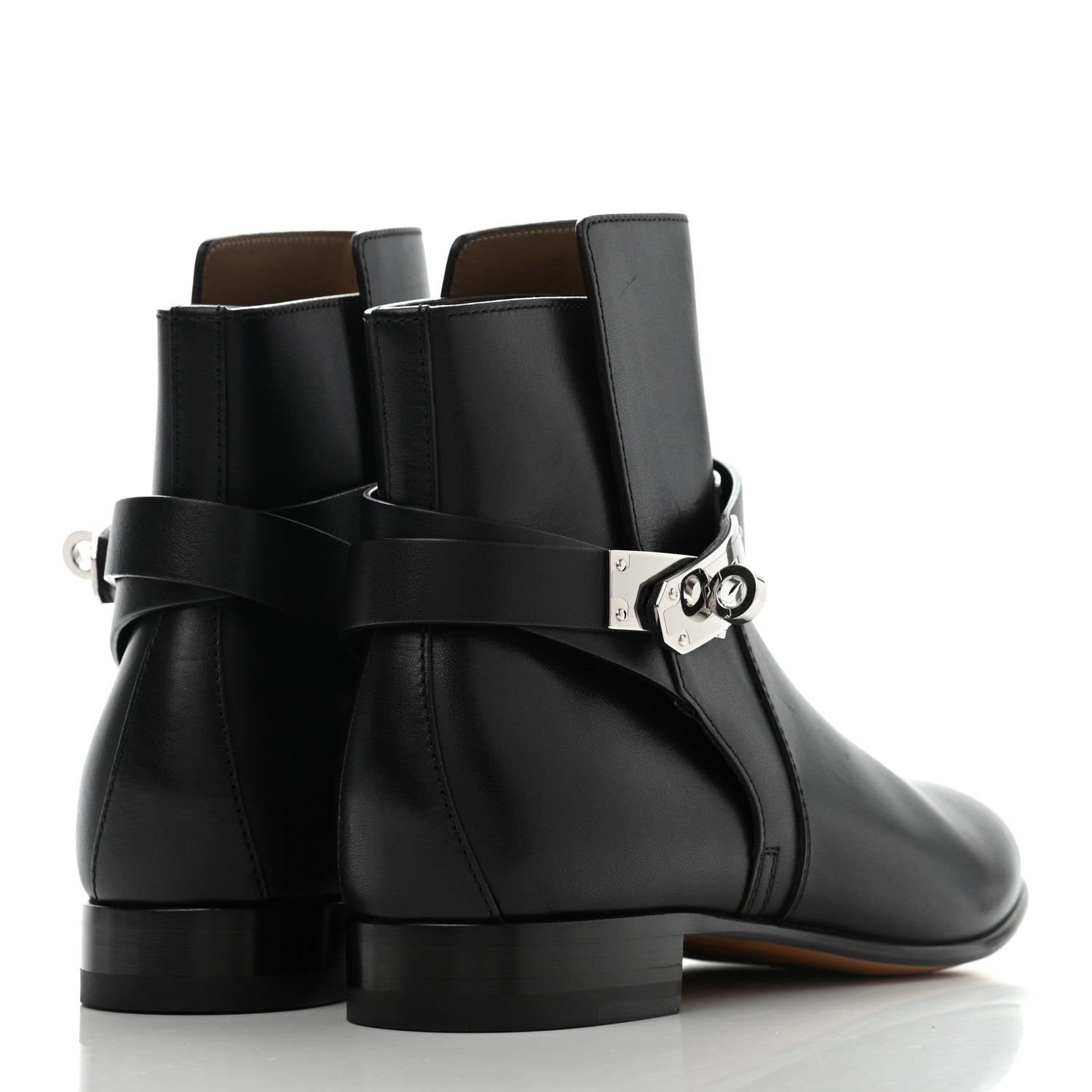 Hermes Calfskin Neo Low Boots 36.5 Black 4 of 9