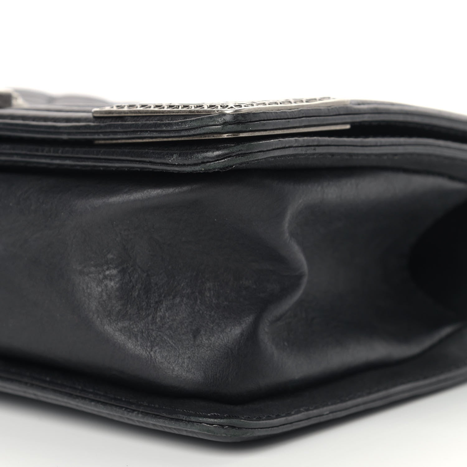 Chanel Calfskin Quilted Metal Embellished Paris Dallas Medium Boy Flap Black 9 of 13
