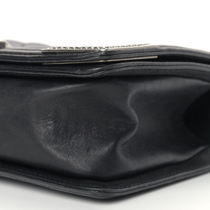 Chanel Calfskin Quilted Metal Embellished Paris Dallas Medium Boy Flap Black 9 of 13