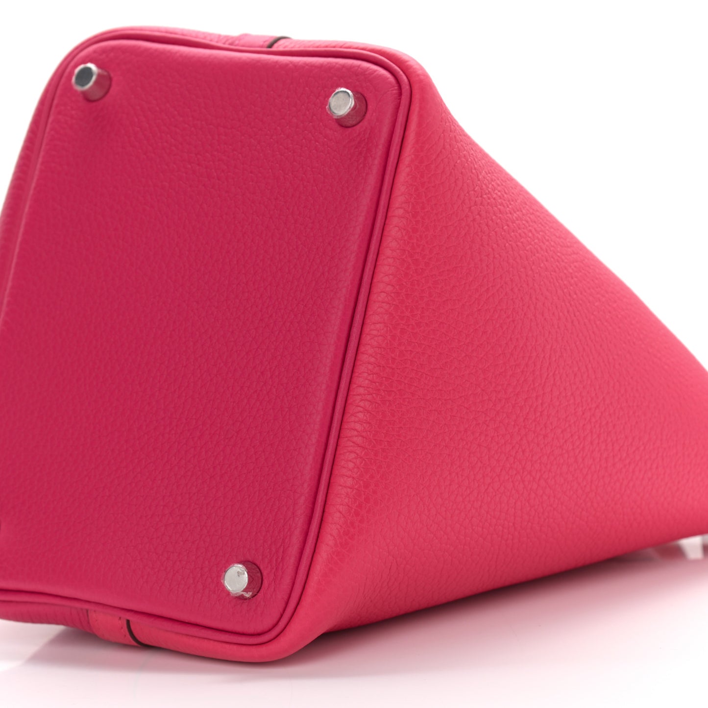 Taurillon Clemence Tri-Color Picotin Lock 18 PM Rose Extreme Rose Mexico Rouge De Coeur