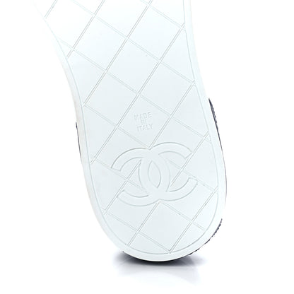 Chanel Lambskin Quilted Womens CC Stroll Sneakers 40 Dark Blue Black 6 of 9
