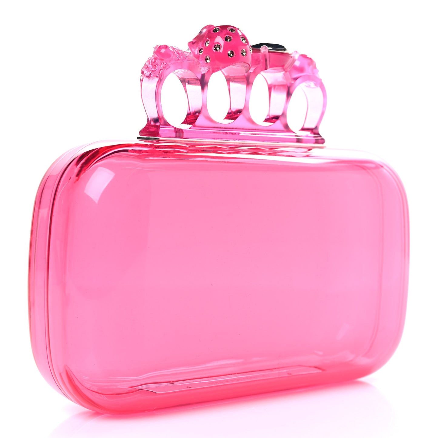Resin Knuckle Clutch Pink