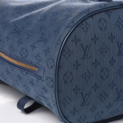 Louis Vuitton Monogram Denim Chalk Backpack Navy 9 of 10