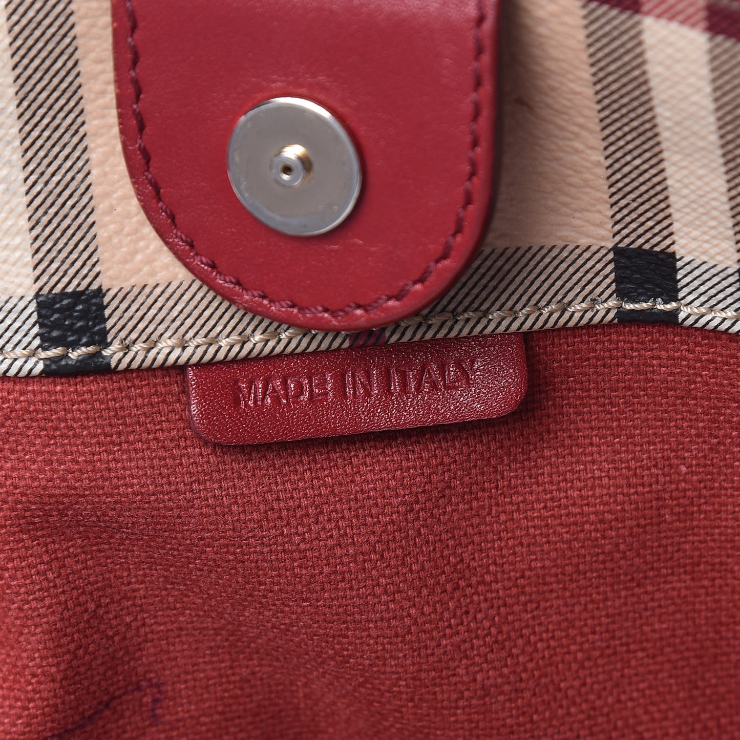 Haymarket Check Small Canterbury Tote Military Red